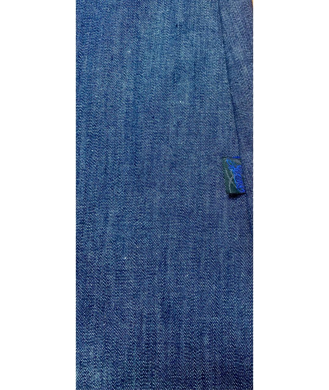 CHRISTIAN LACROIX Темно-синяя деним юбка макси, фото 5