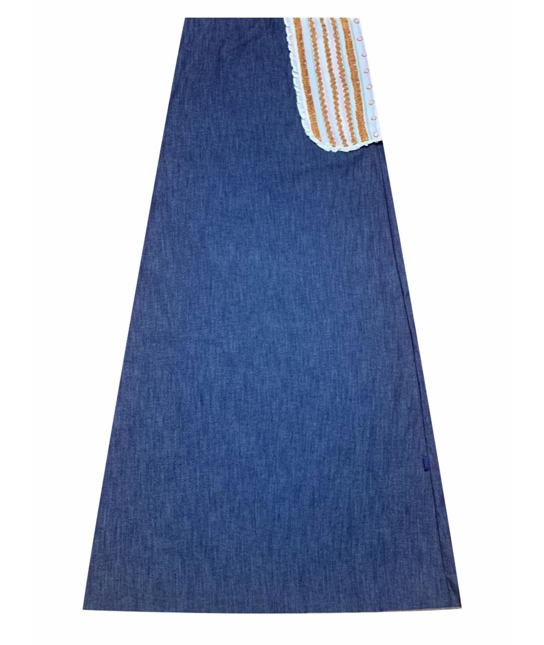 CHRISTIAN LACROIX Темно-синяя деним юбка макси, фото 1