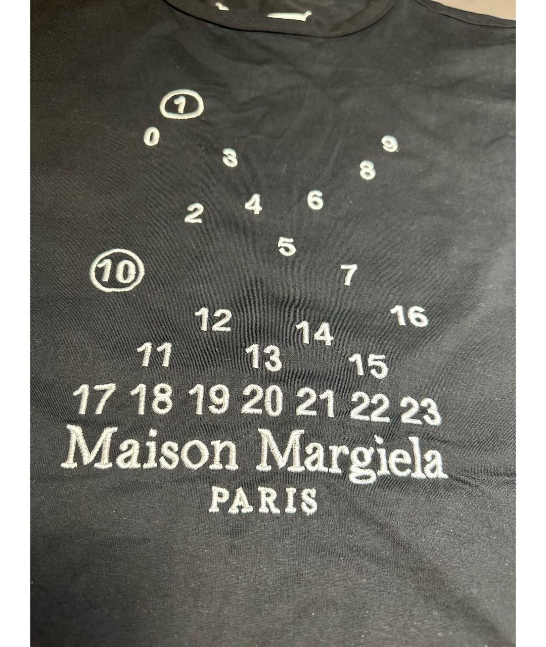 MAISON MARGIELA Черная хлопковая футболка, фото 5