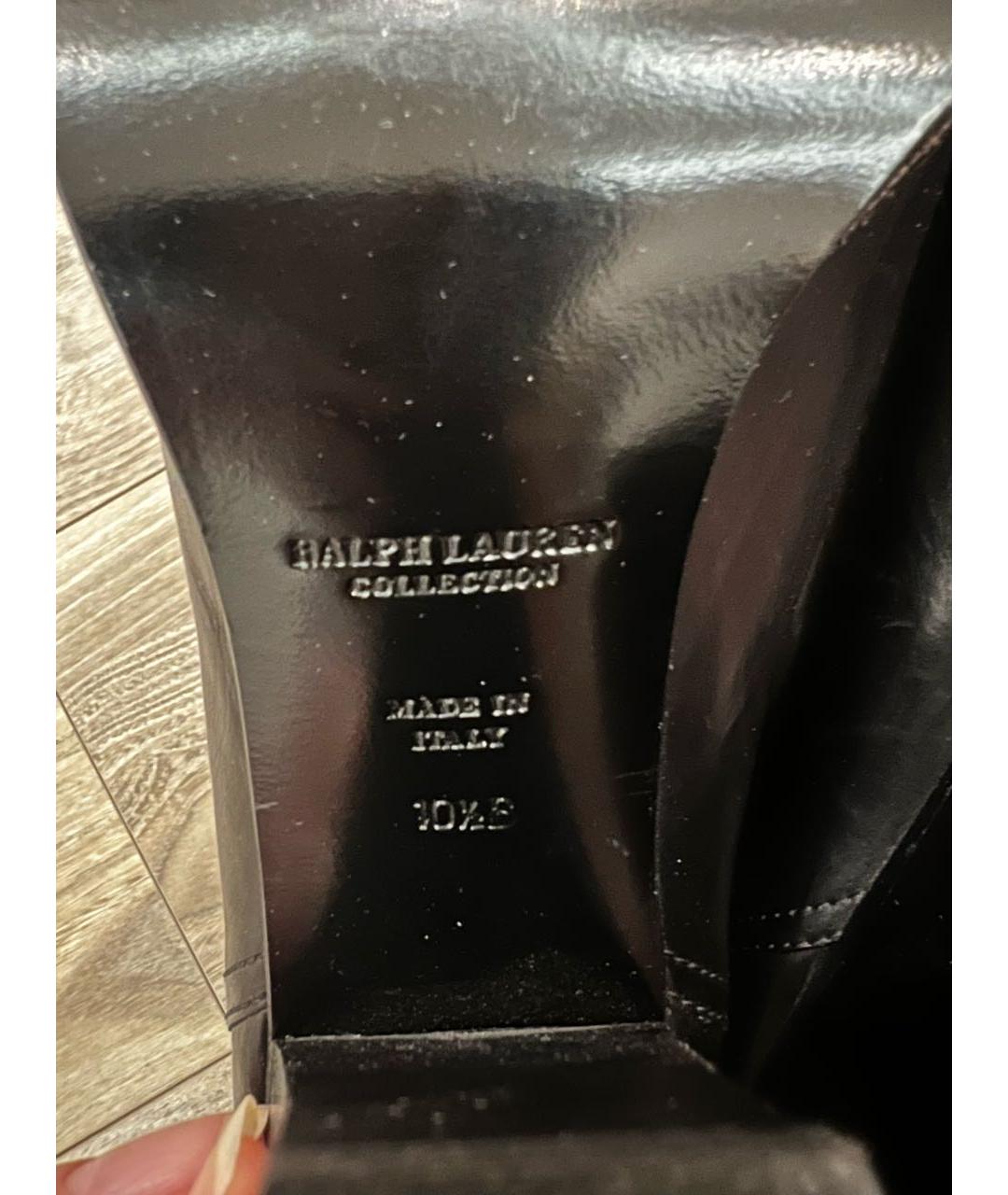 RALPH LAUREN COLLECTION Черные кожаные сапоги, фото 7
