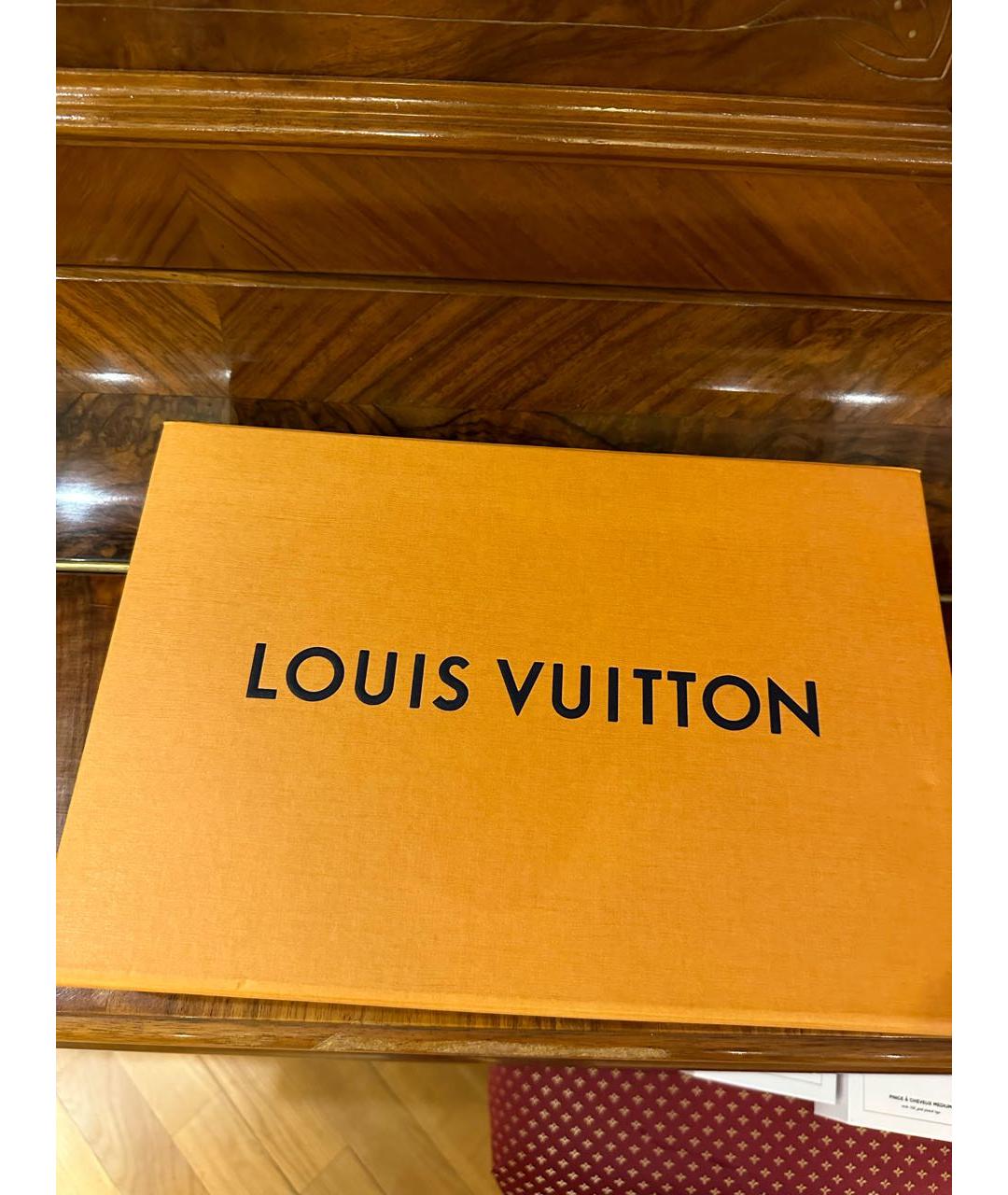 LOUIS VUITTON Коричневый платок, фото 5