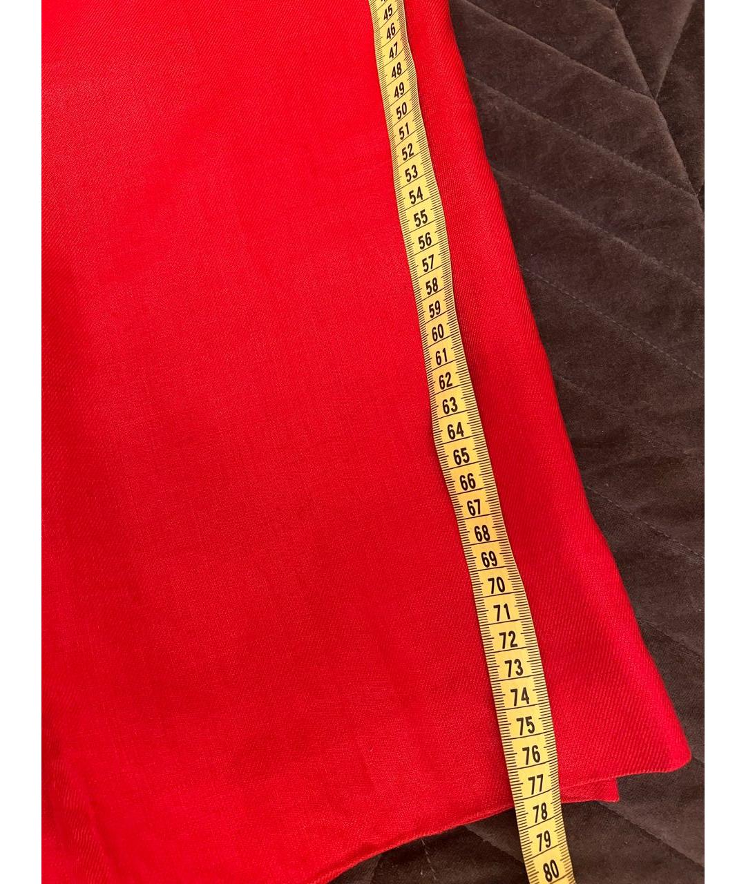 RALPH LAUREN Красный льняной костюм с брюками, фото 7