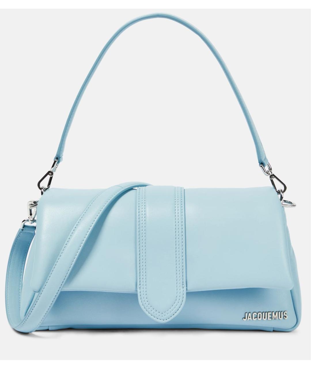 JACQUEMUS Голубая кожаная сумка через плечо, фото 7