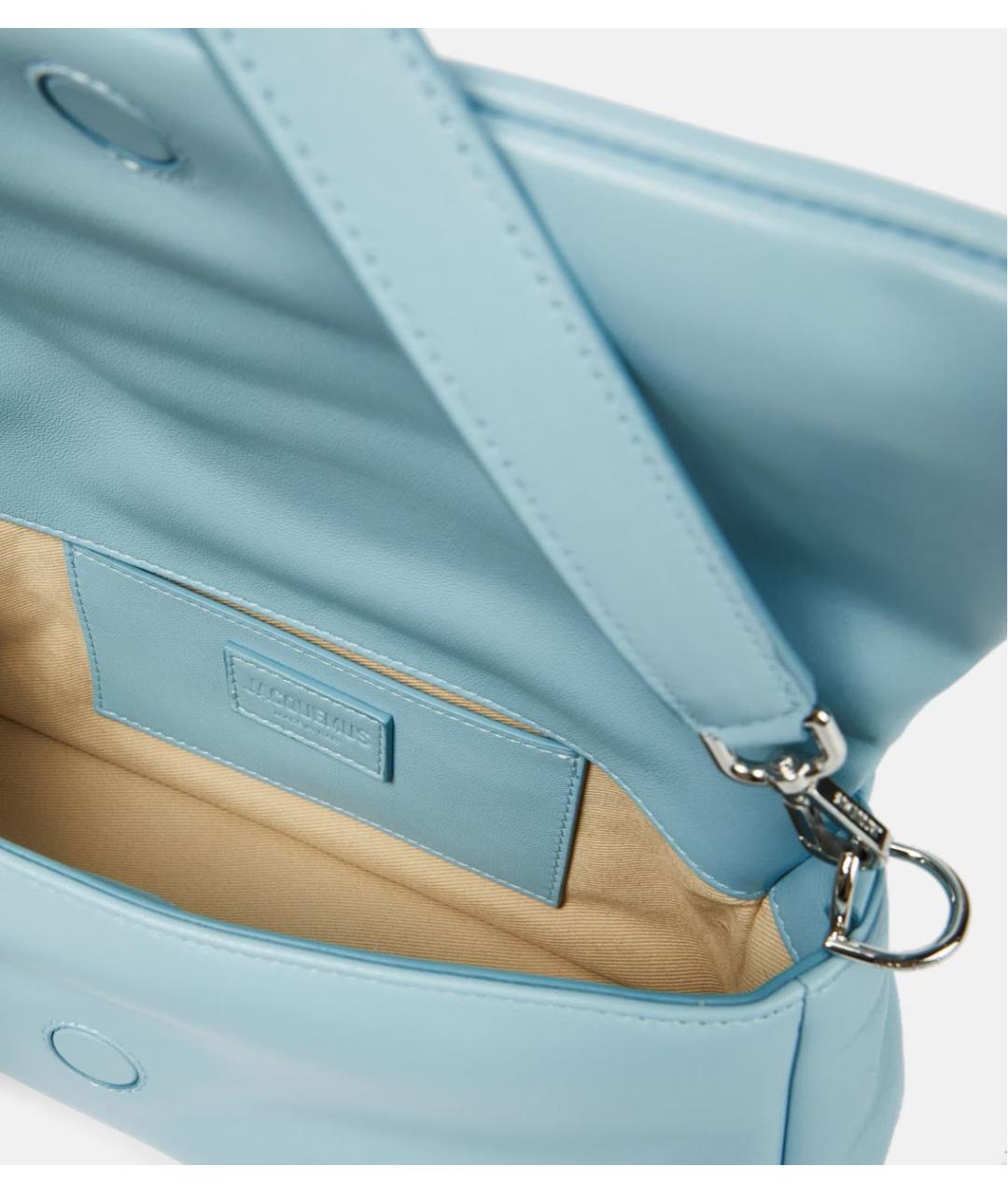 JACQUEMUS Голубая кожаная сумка через плечо, фото 3