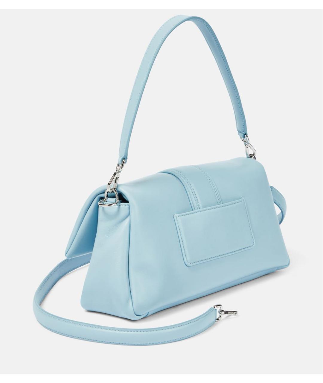 JACQUEMUS Голубая кожаная сумка через плечо, фото 2