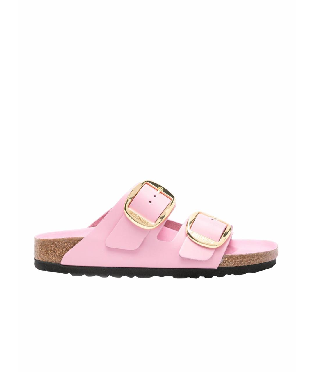 BIRKENSTOCK Розовые кожаные босоножки, фото 1