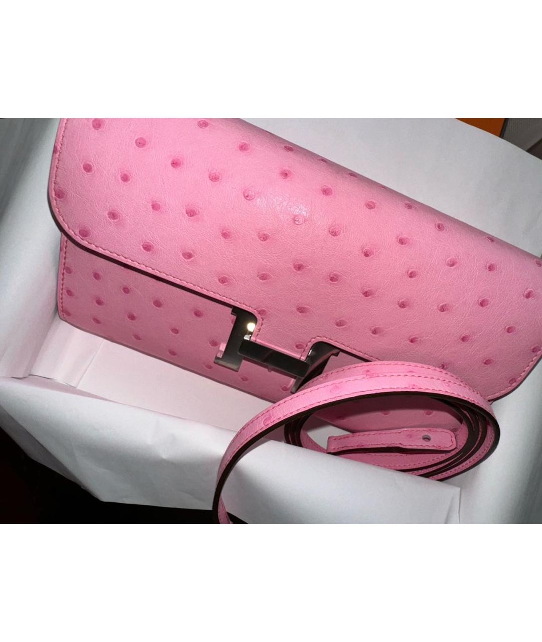 HERMES PRE-OWNED Розовая сумка через плечо из экзотической кожи, фото 7