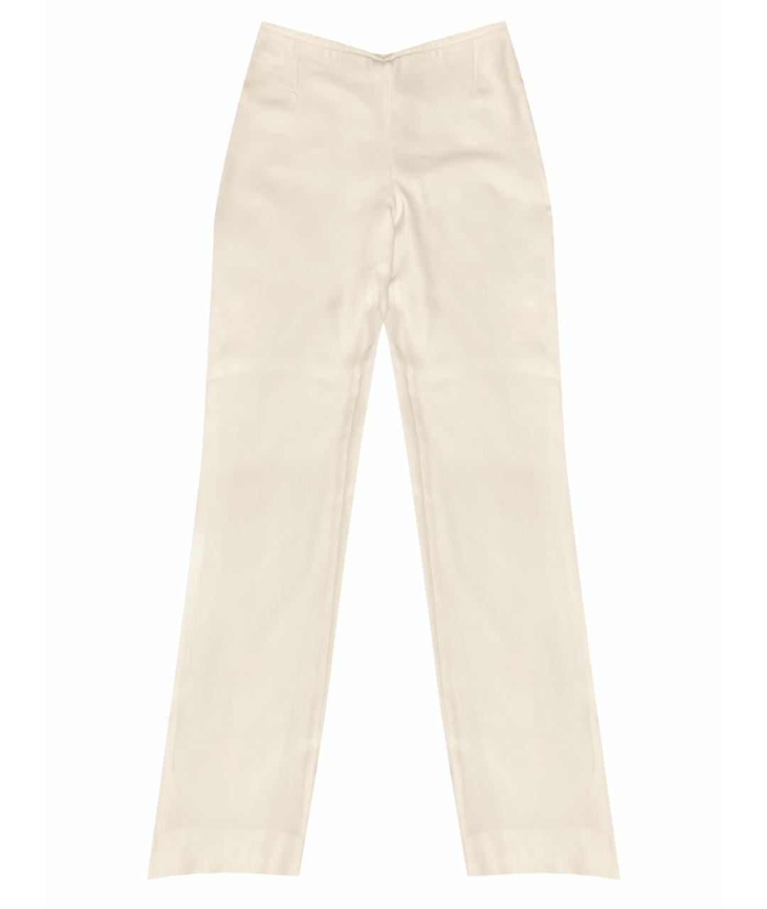 ARMANI COLLEZIONI Белые ацетатные брюки широкие, фото 1