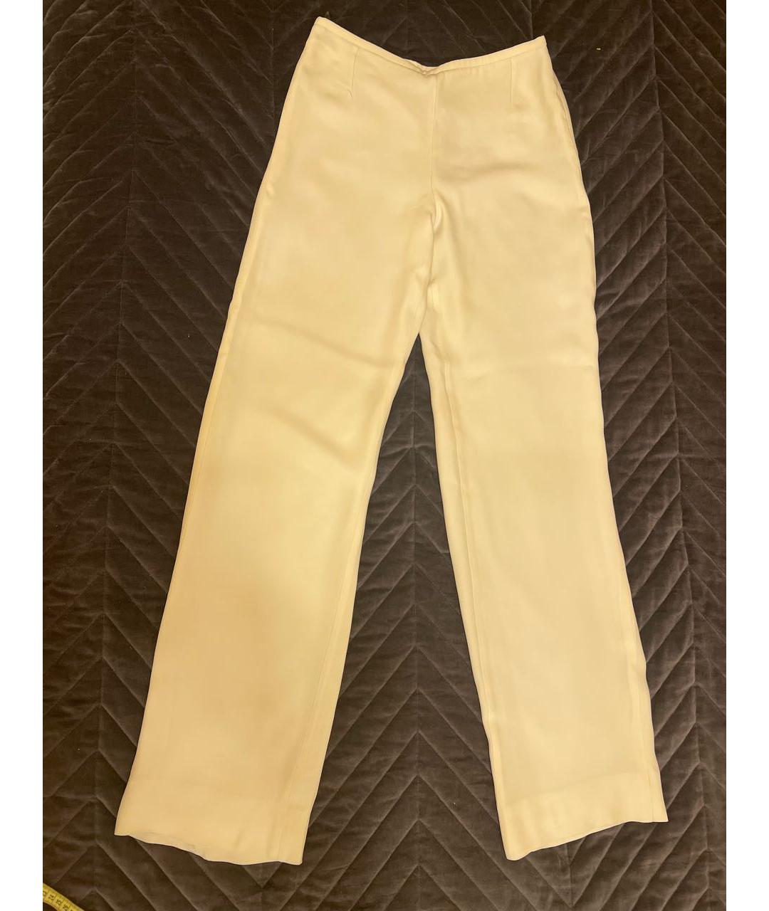 ARMANI COLLEZIONI Белые ацетатные брюки широкие, фото 6