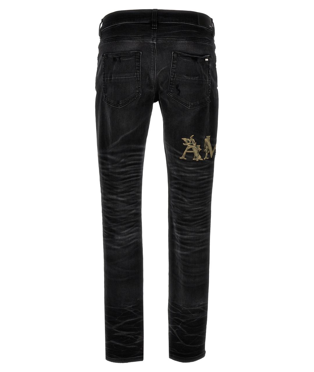 AMIRI Черные хлопковые прямые джинсы, фото 2