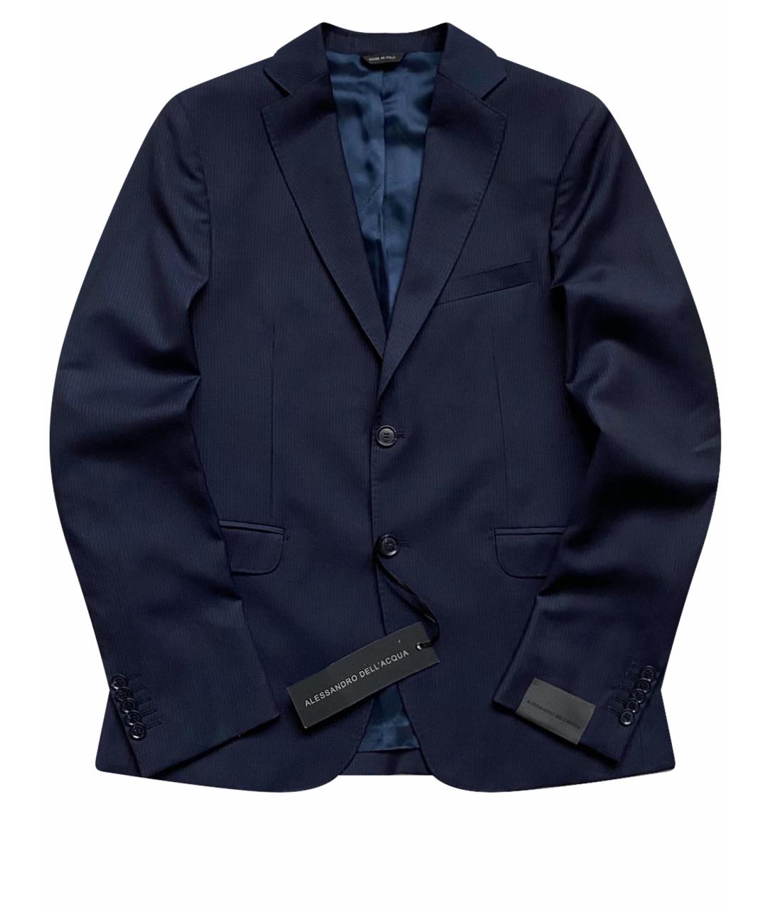 ALESSANDRO DELL'ACQUA Темно-синий шерстяной пиджак, фото 1