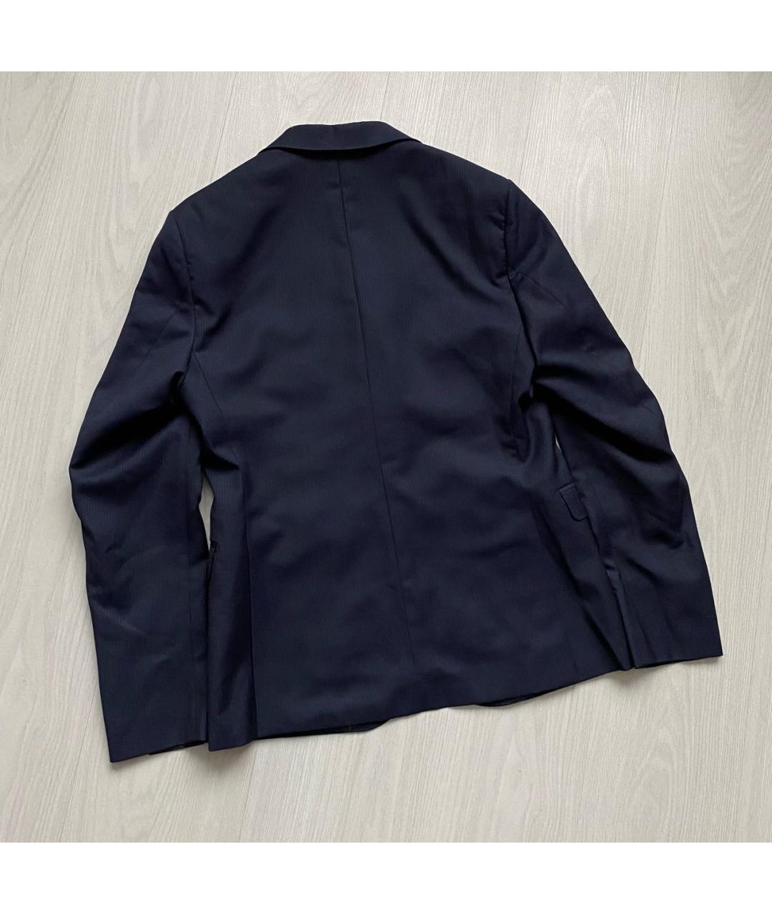 ALESSANDRO DELL'ACQUA Темно-синий шерстяной пиджак, фото 6