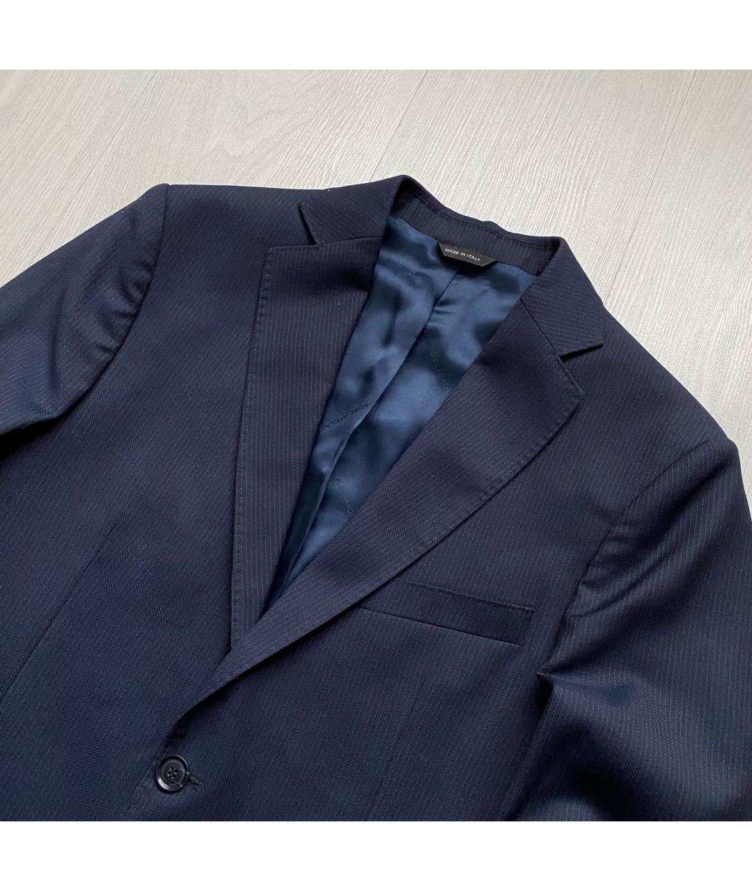 ALESSANDRO DELL'ACQUA Темно-синий шерстяной пиджак, фото 2