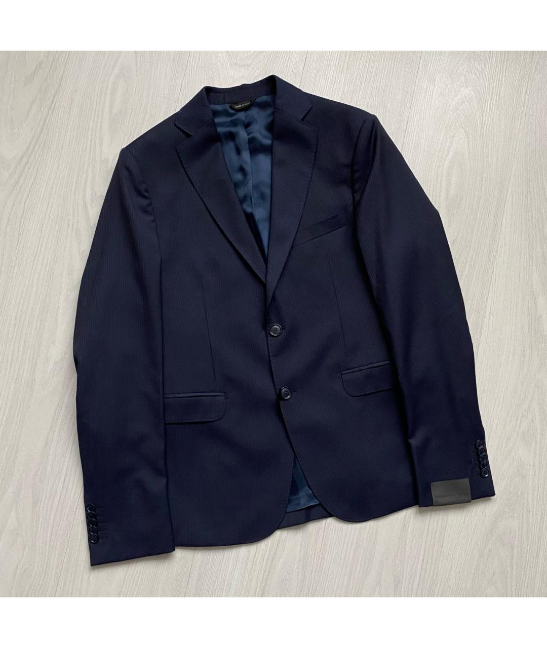 ALESSANDRO DELL'ACQUA Темно-синий шерстяной пиджак, фото 5