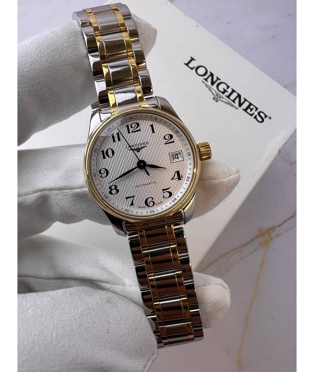 LONGINES Белые металлические часы, фото 8