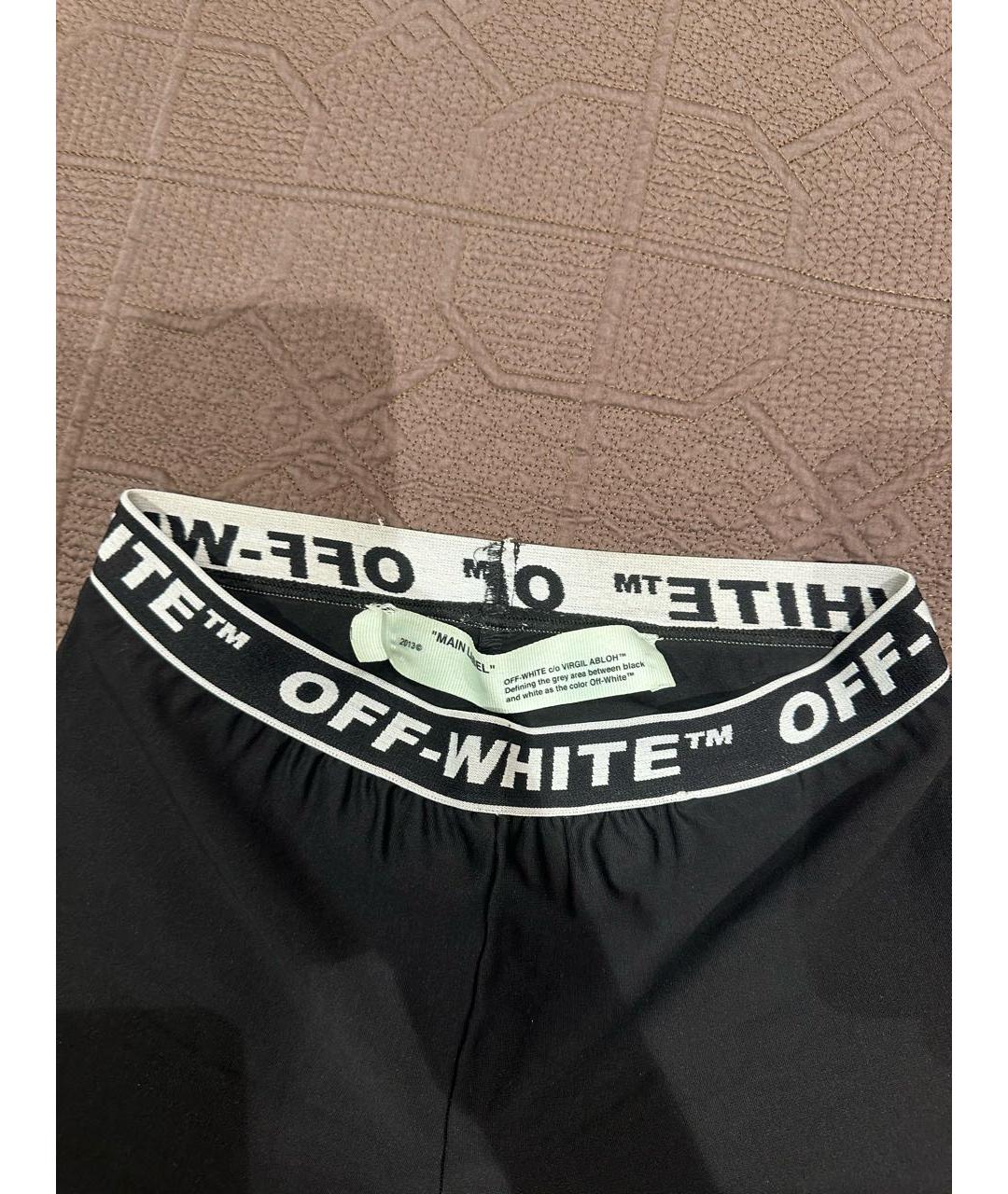 OFF-WHITE Черные вискозные леггинсы и велосипедки, фото 2