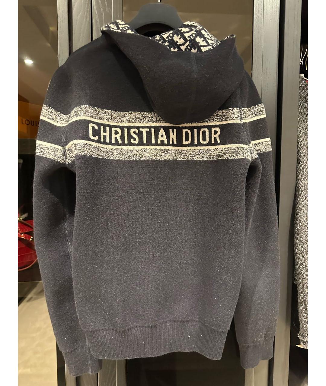 CHRISTIAN DIOR PRE-OWNED Темно-синий хлопковый кардиган, фото 6