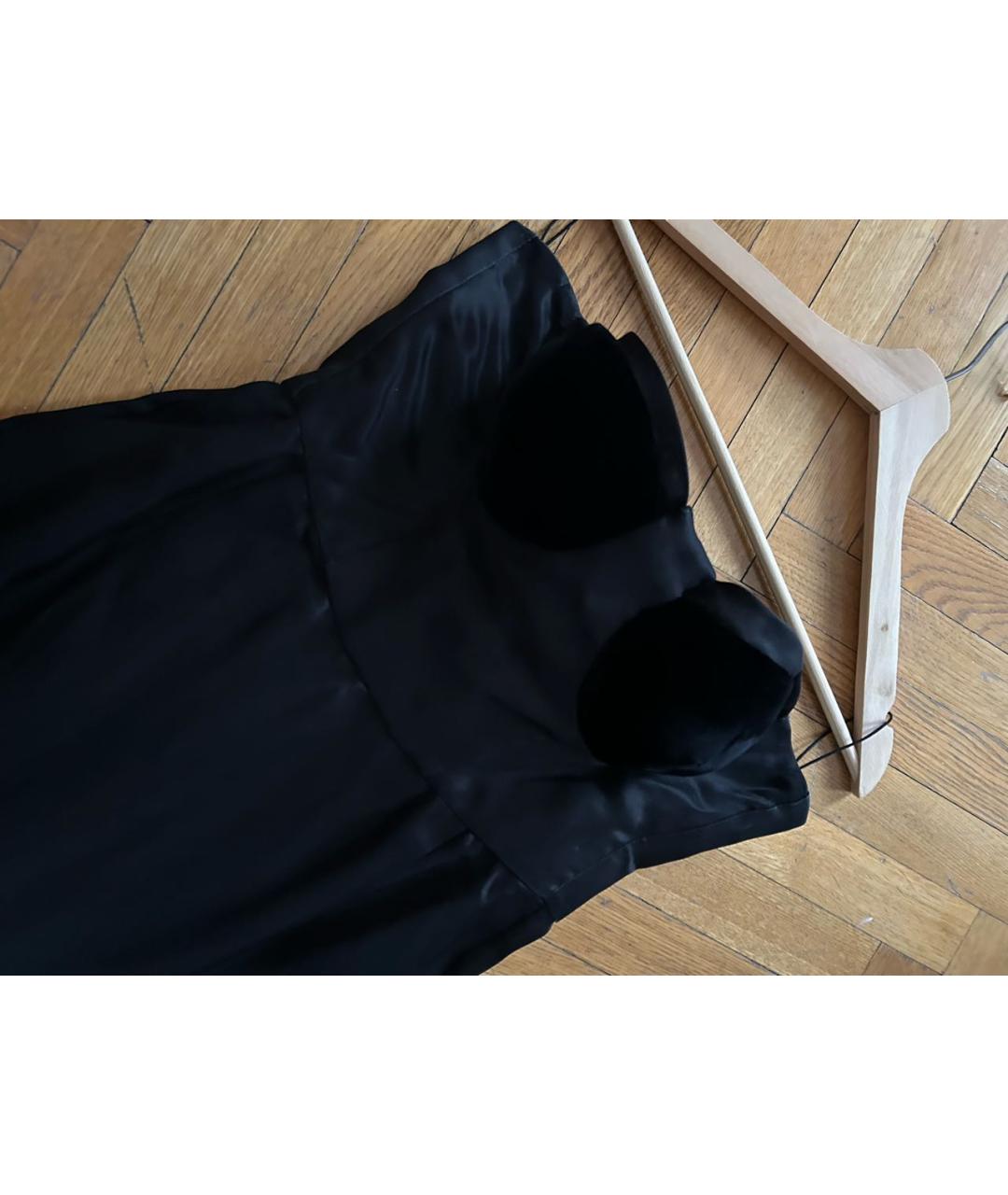 DJABA DIASSAMIDZE Черное шелковое вечернее платье, фото 3