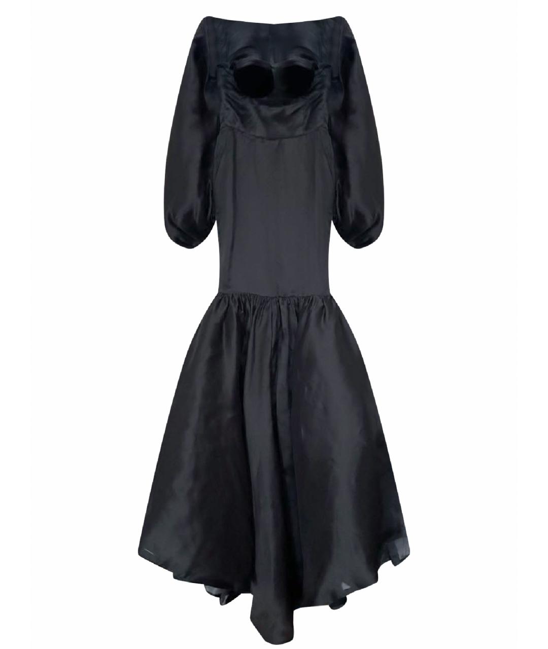DJABA DIASSAMIDZE Черное шелковое вечернее платье, фото 1
