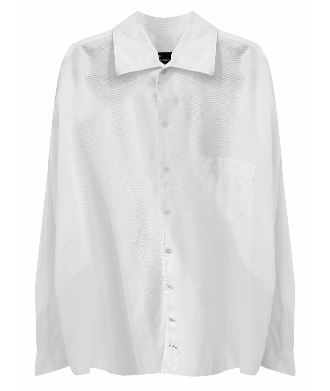 ERMENEGILDO ZEGNA Белая хлопковая классическая рубашка, фото 1