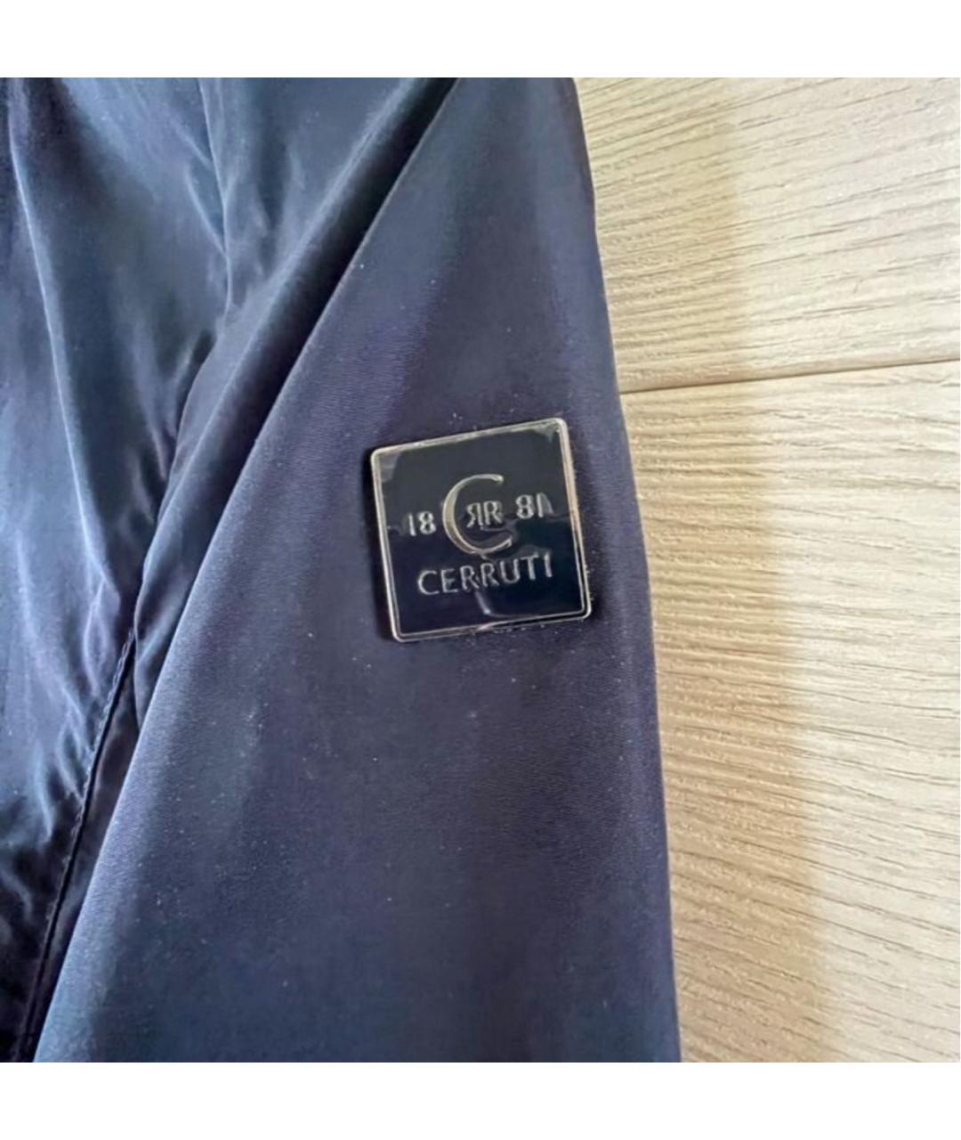 CERRUTI 1881 Темно-синяя полиэстеровая куртка, фото 5