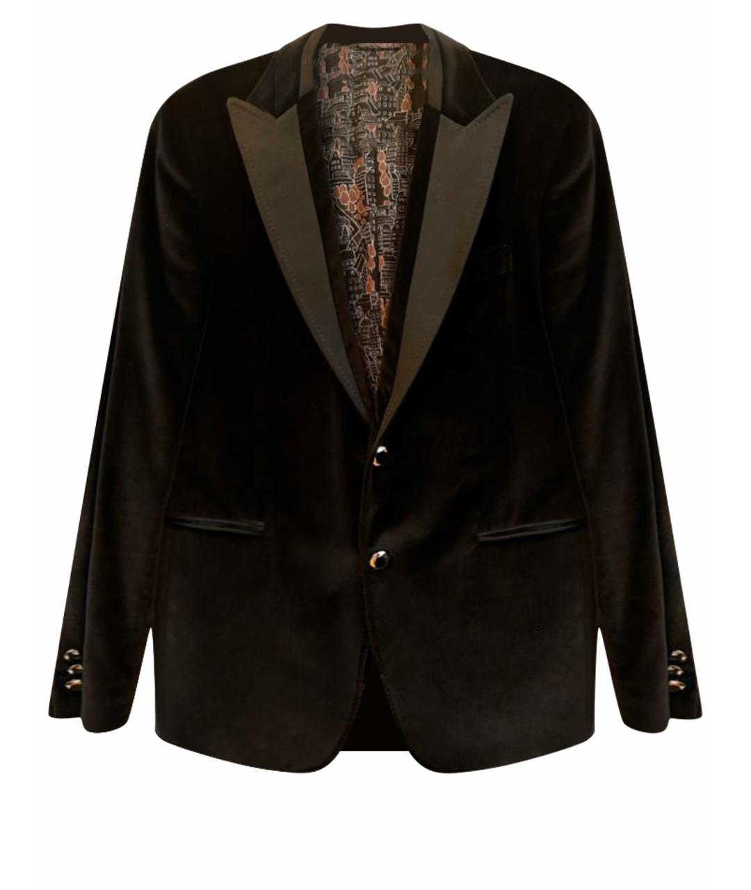 ETRO Черный бархатный пиджак, фото 1