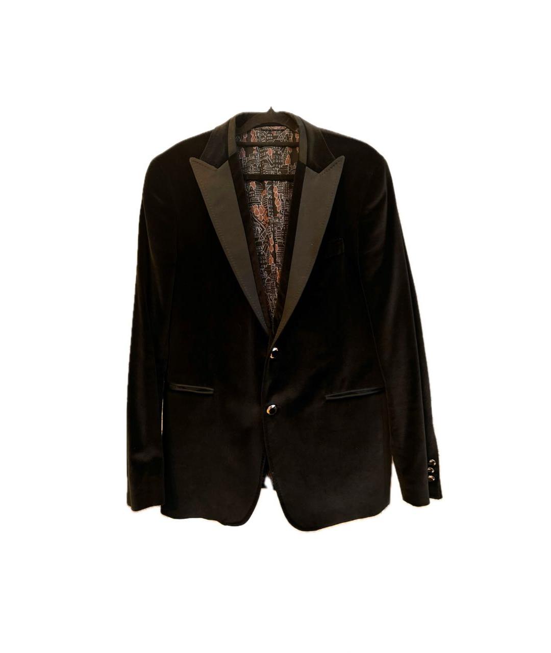 ETRO Черный бархатный пиджак, фото 6