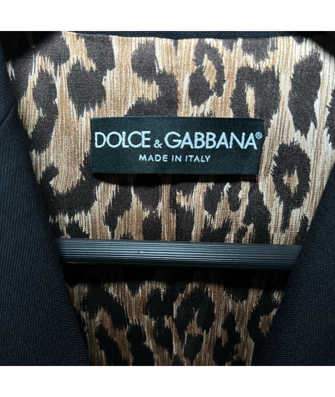 DOLCE&GABBANA Черный шерстяной жакет/пиджак, фото 2