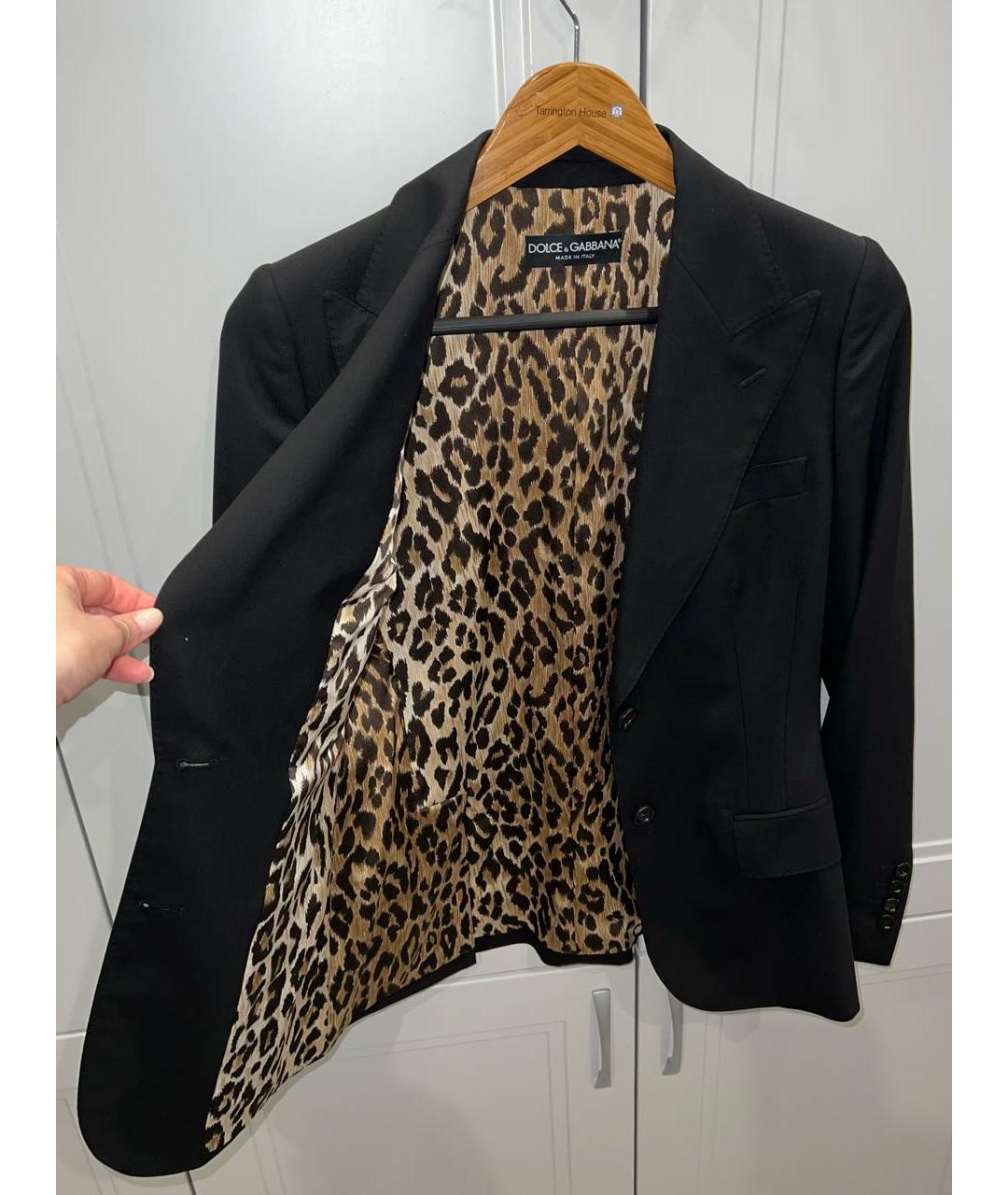 DOLCE&GABBANA Черный шерстяной жакет/пиджак, фото 3