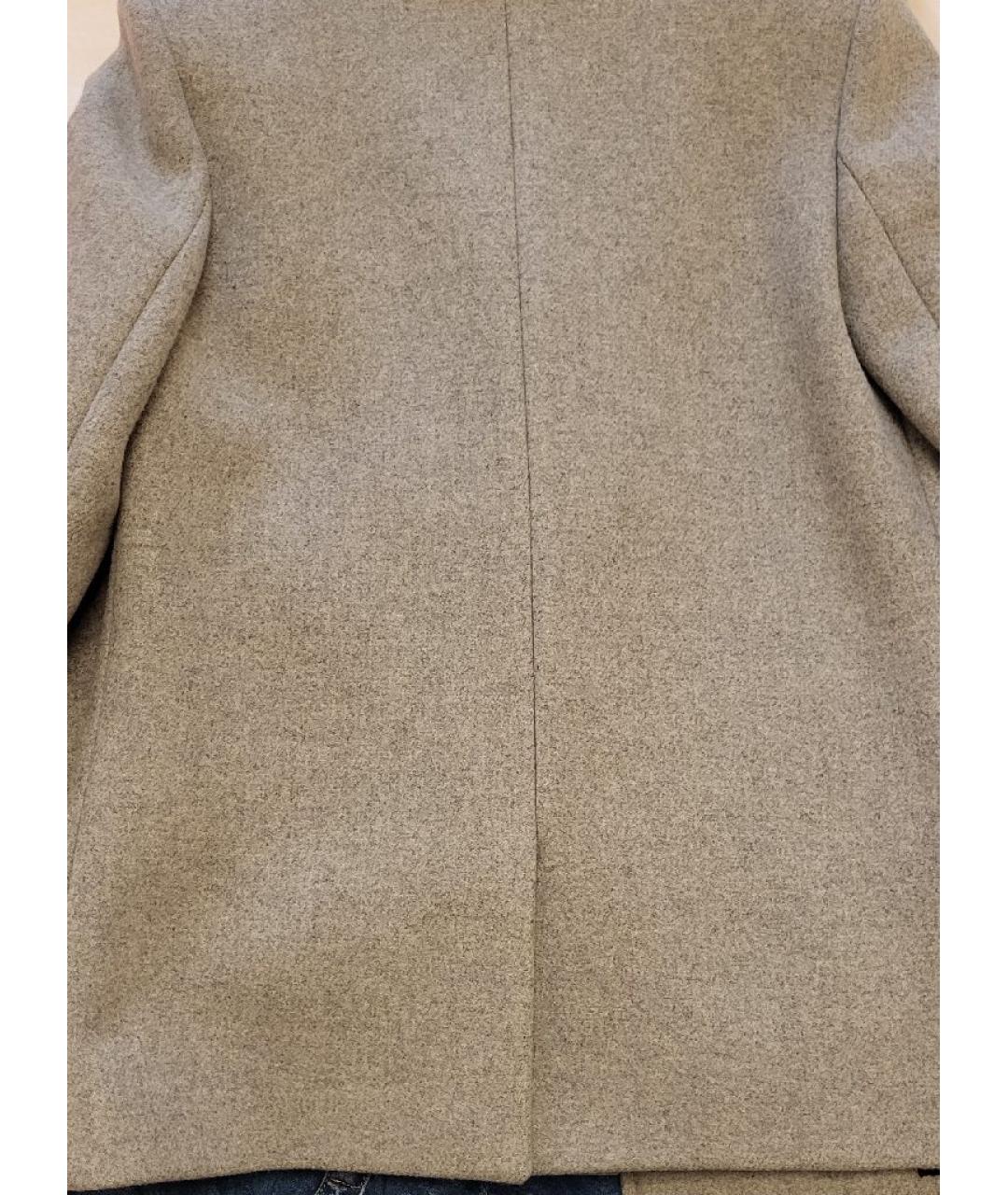 BALMAIN Серое шерстяное пальто, фото 8