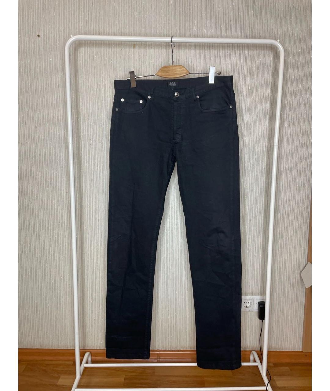 A.P.C. Черные хлопковые прямые джинсы, фото 8