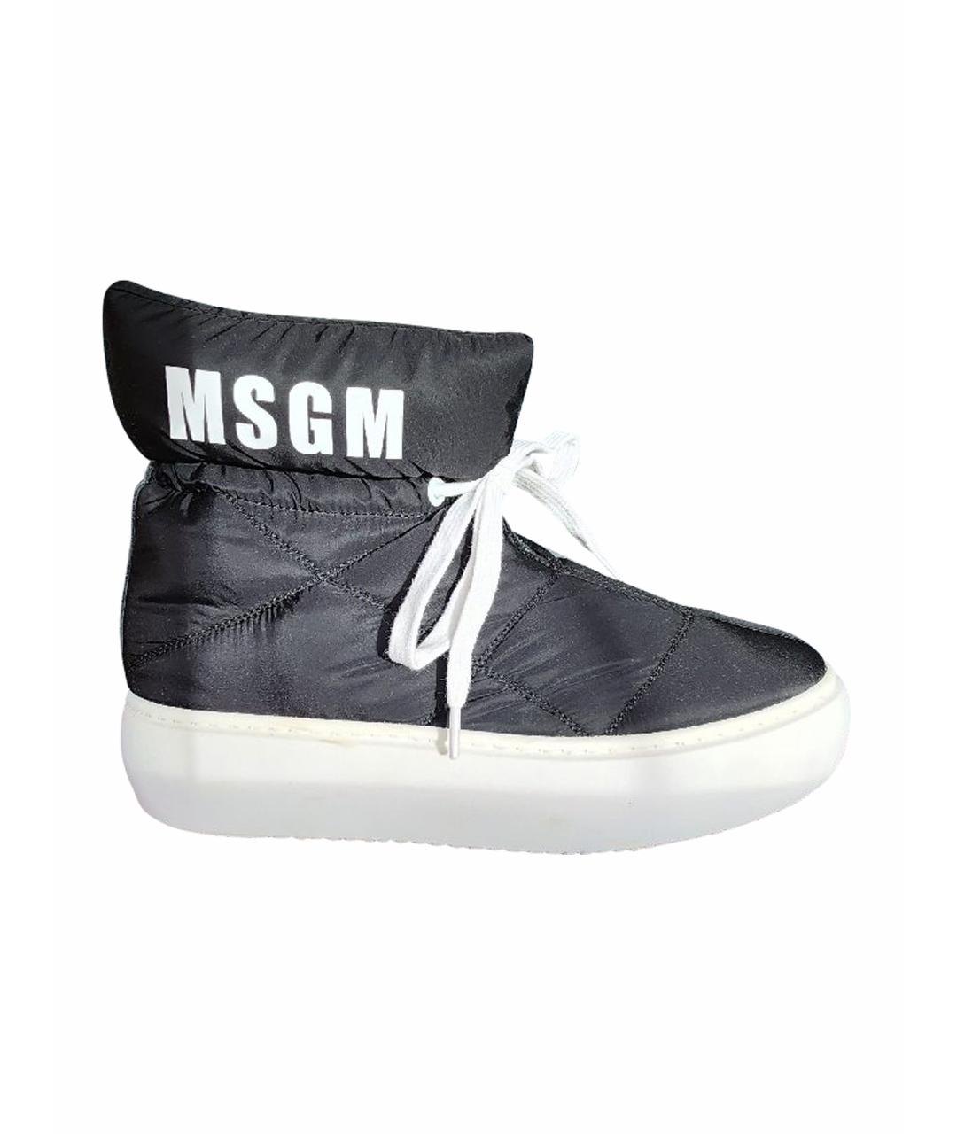MSGM Черные текстильные сапоги, фото 1