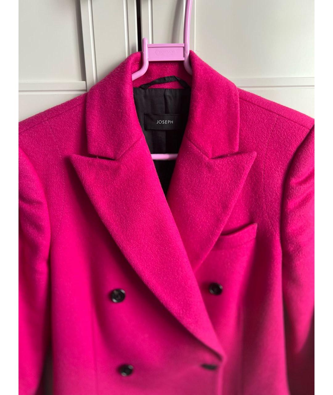 JOSEPH Розовое шерстяное пальто, фото 3
