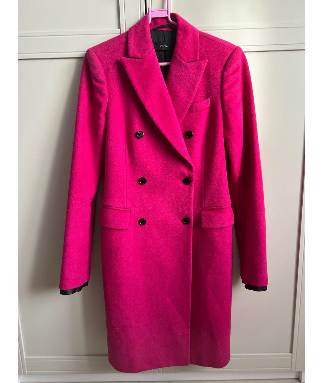 JOSEPH Розовое шерстяное пальто, фото 7
