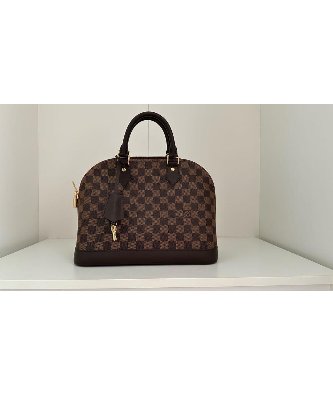 LOUIS VUITTON PRE-OWNED Коричневая сумка тоут, фото 9