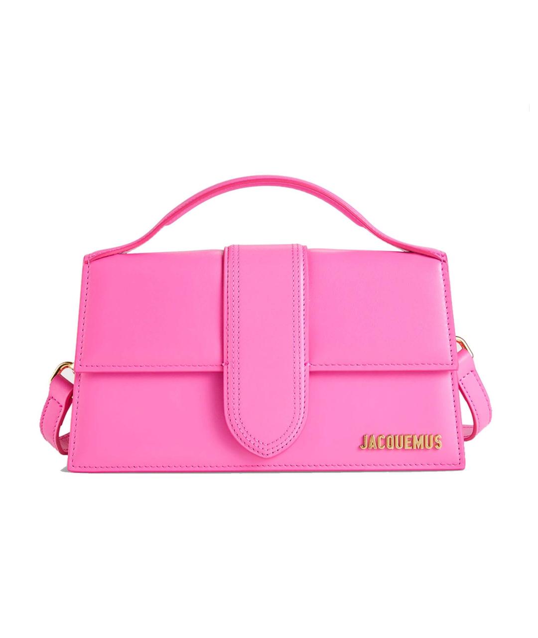 JACQUEMUS Розовая кожаная сумка через плечо, фото 1
