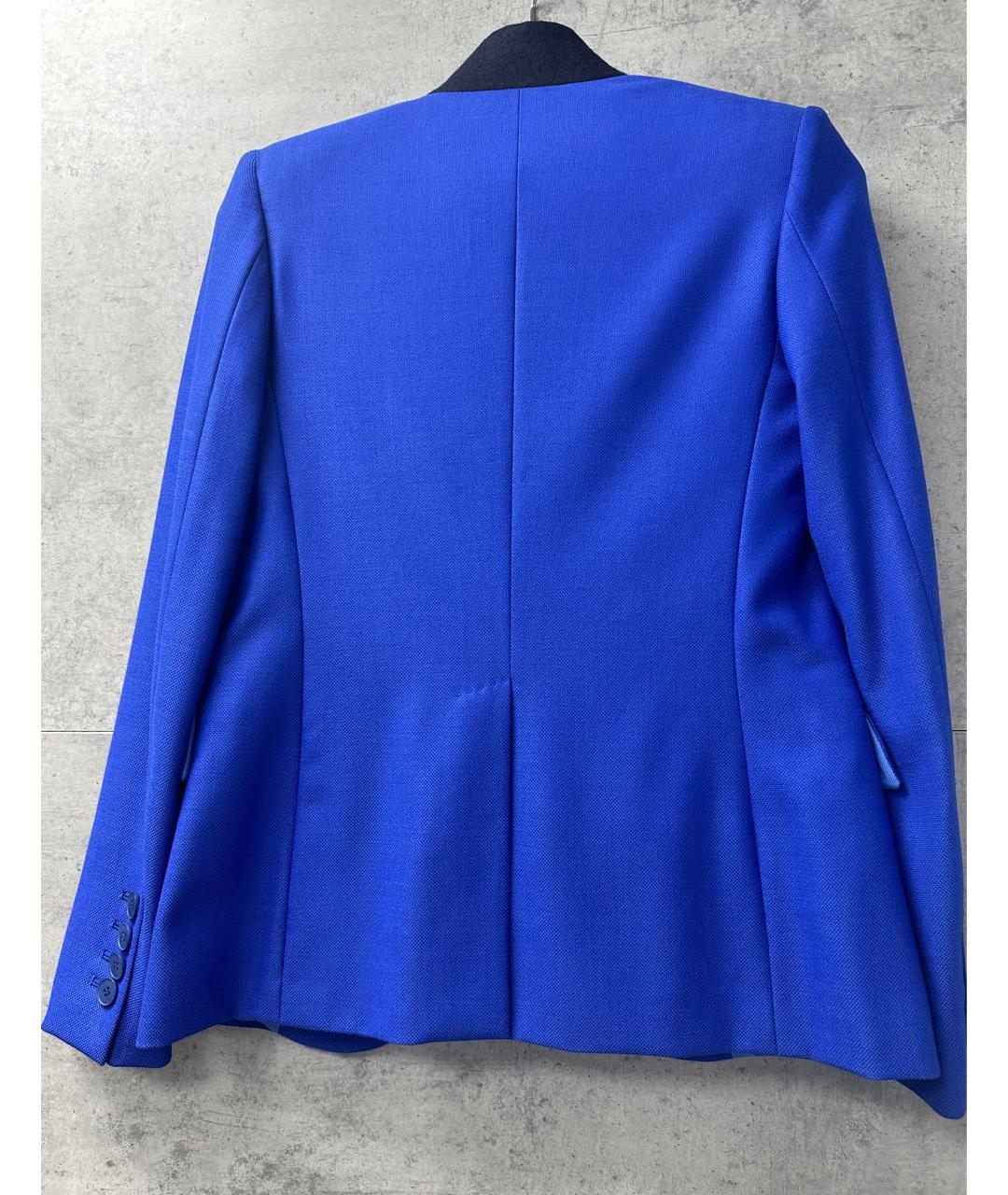 STELLA MCCARTNEY Синий шерстяной жакет/пиджак, фото 2