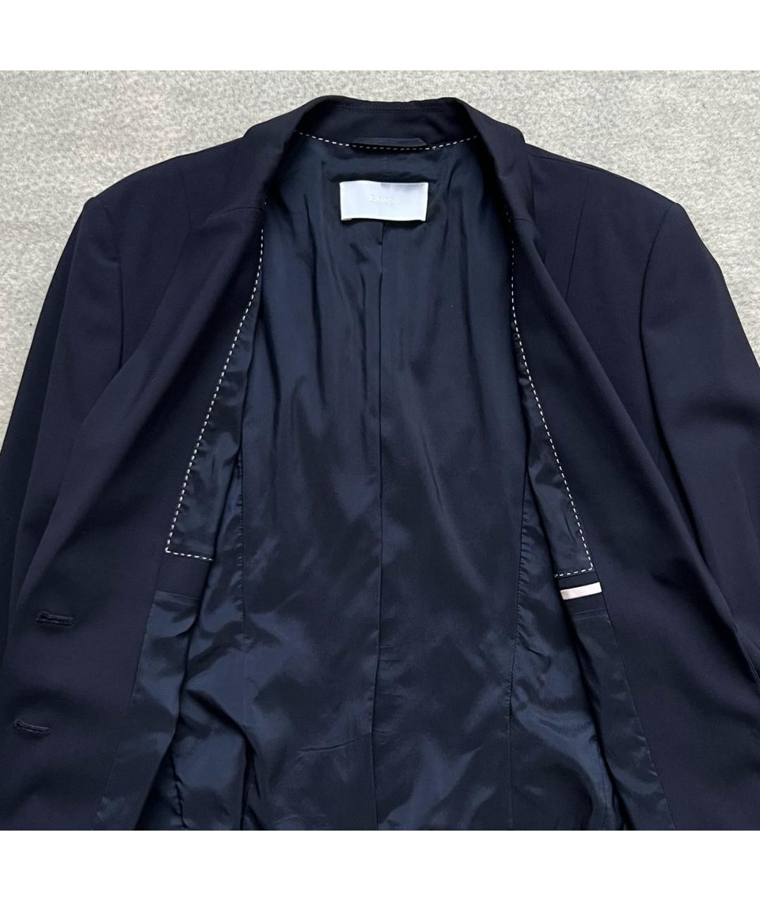 HUGO BOSS Темно-синий шерстяной жакет/пиджак, фото 3