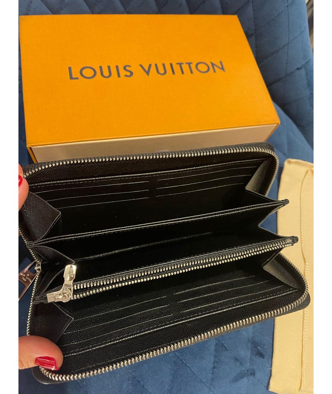 LOUIS VUITTON PRE-OWNED Серебрянный кожаный кошелек, фото 4