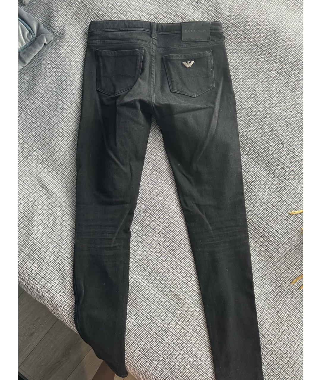 EMPORIO ARMANI Черные джинсы слим, фото 2