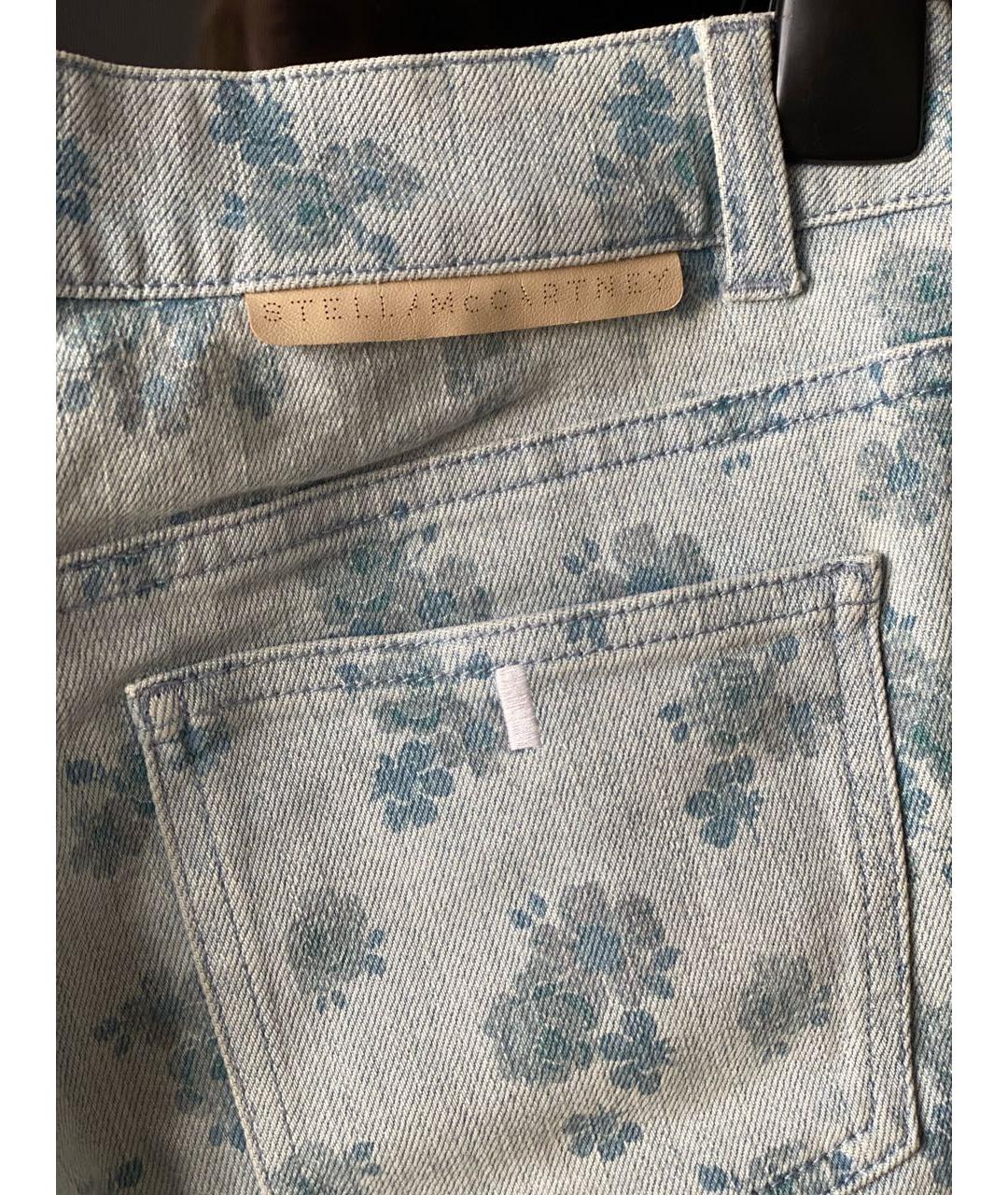 STELLA MCCARTNEY Голубые хлопко-эластановые джинсы слим, фото 4