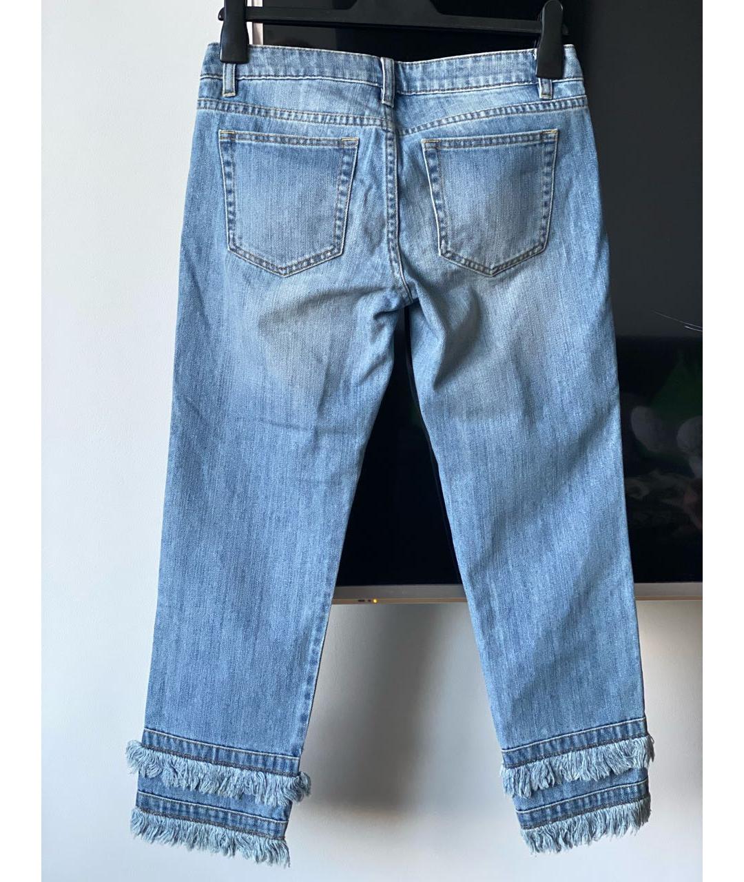 MICHAEL MICHAEL KORS Голубые хлопковые прямые джинсы, фото 2