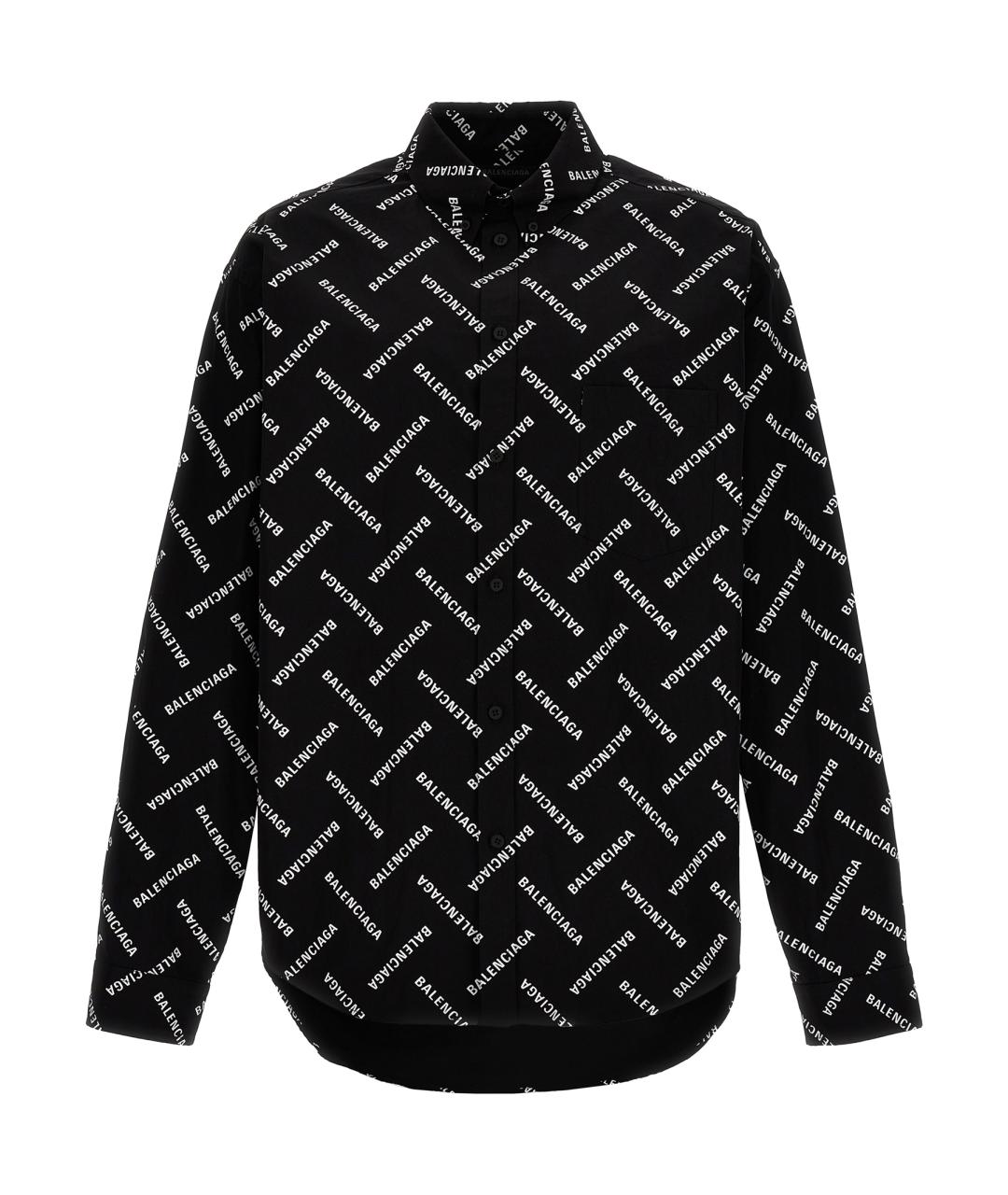 BALENCIAGA Черная хлопковая кэжуал рубашка, фото 1