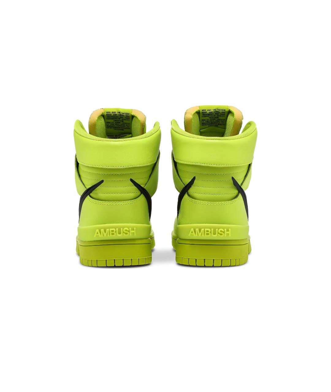 NIKE Зеленые кожаные кроссовки, фото 4