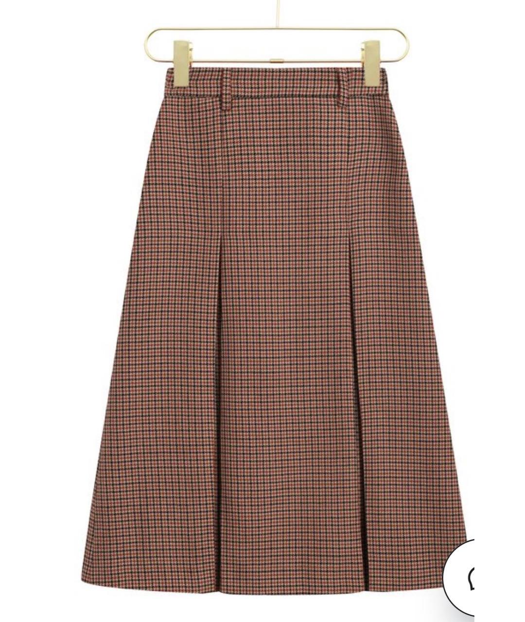 PRADA Мульти шерстяная юбка миди, фото 7