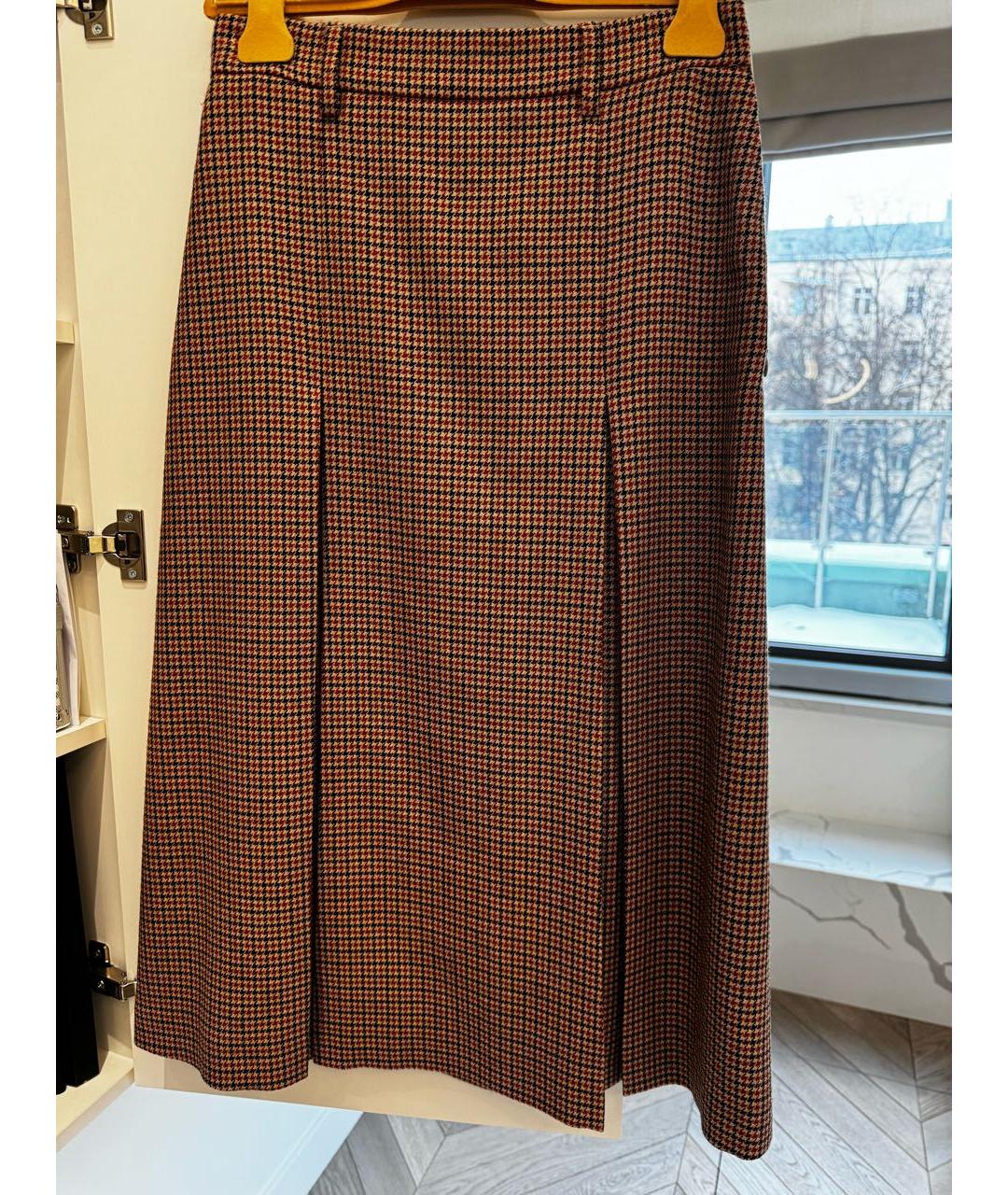 PRADA Мульти шерстяная юбка миди, фото 4