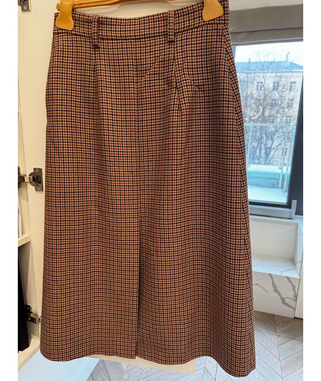 PRADA Мульти шерстяная юбка миди, фото 5