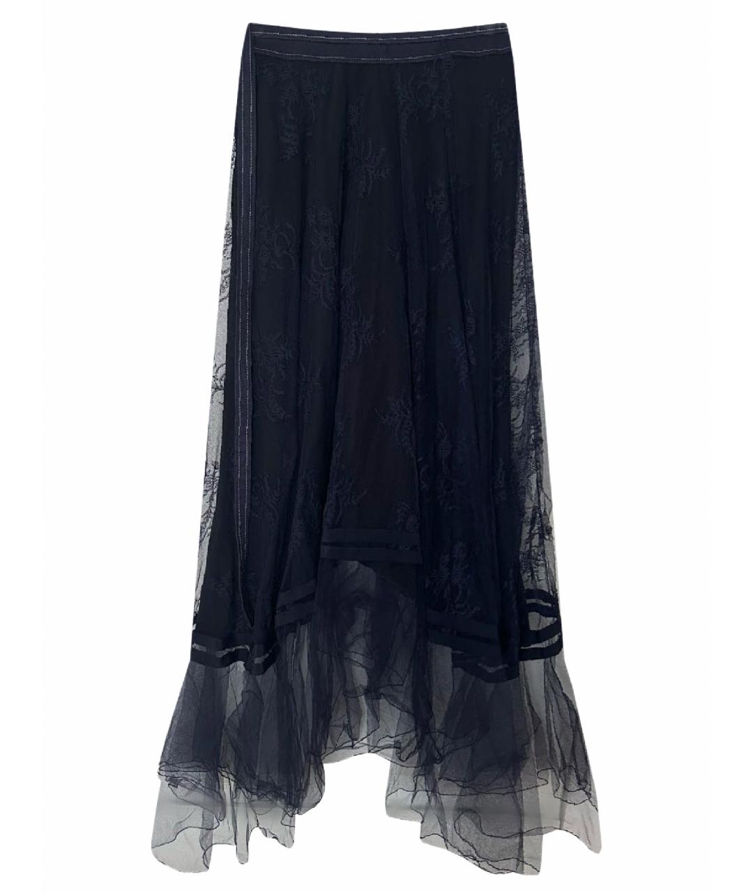 CHLOE Темно-синяя полиамидовая юбка миди, фото 1