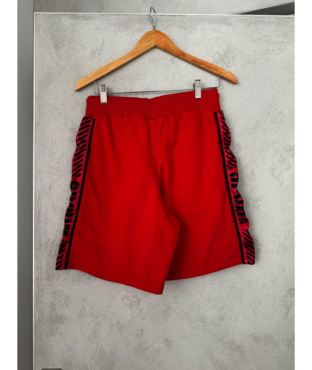 PLEIN SPORT Красные хлопковые шорты, фото 2