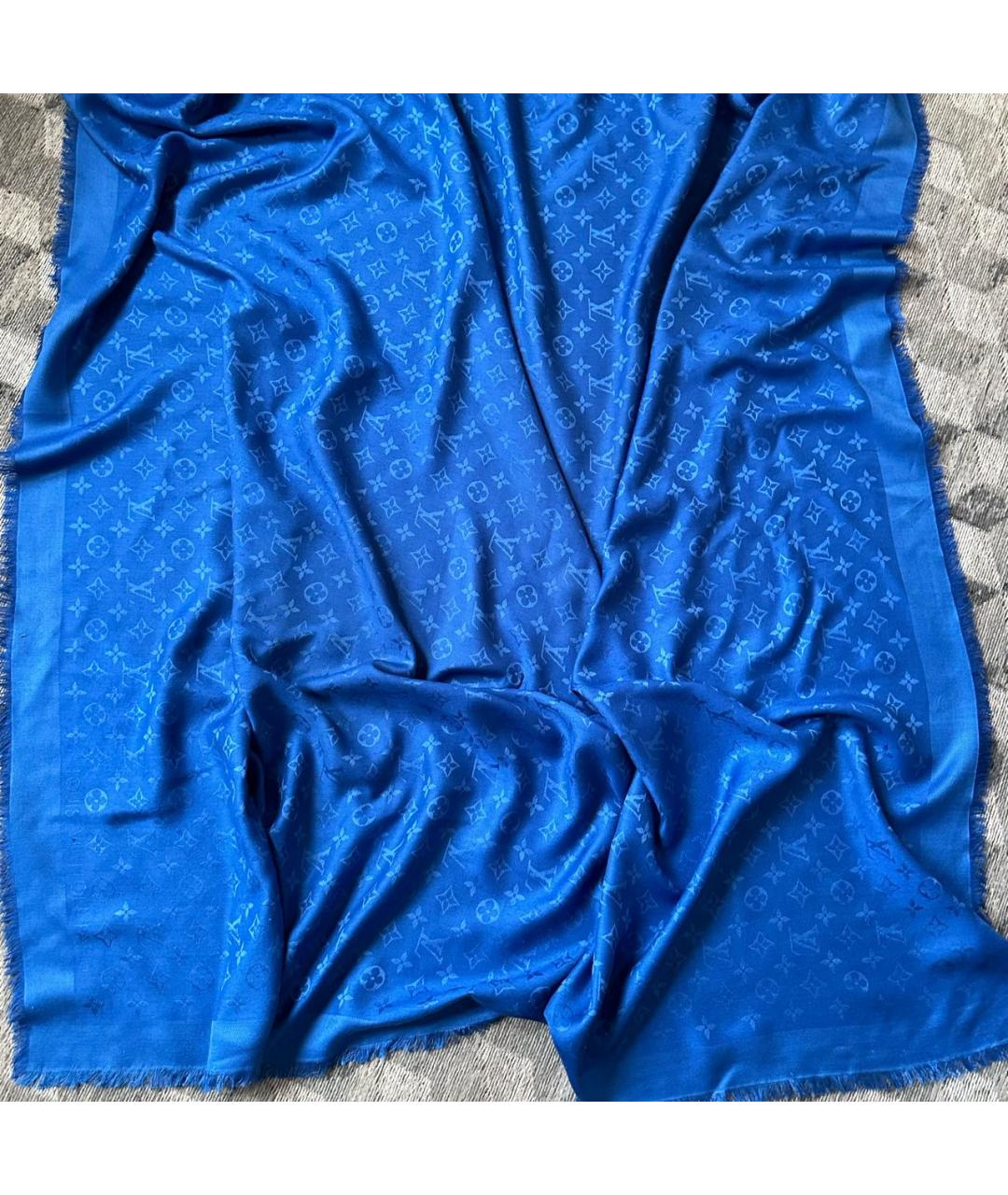 LOUIS VUITTON PRE-OWNED Синий платок, фото 8
